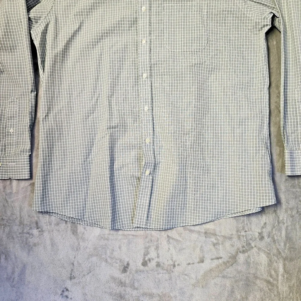 Brooks Brothers Regent Fit Cotton Polo Shirt Dress‎ Mens 17.5-36/7 Green Plaid
